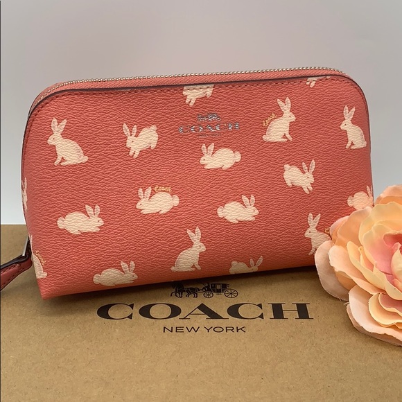 COACH COACH COSMETIC CASE WITH BUNNY SCRIP…